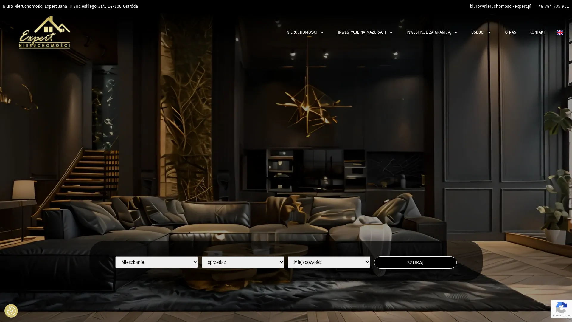 Zrzut ekranu strony firmy