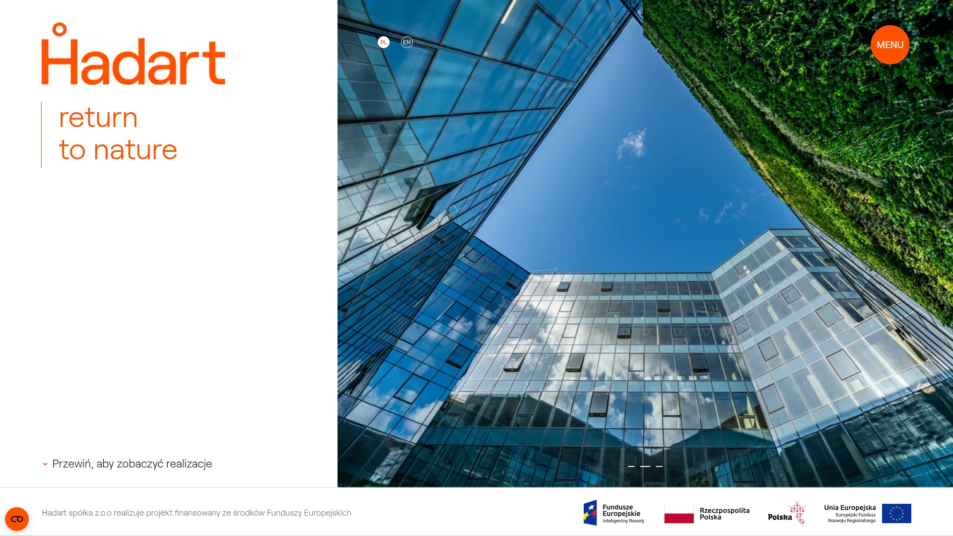 Zrzut ekranu strony firmy