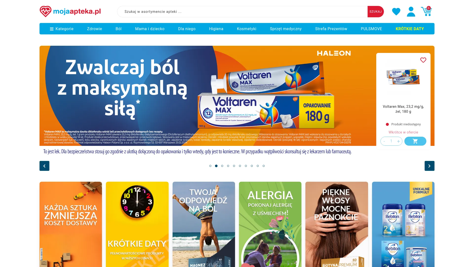 Zrzut ekranu strony firmy