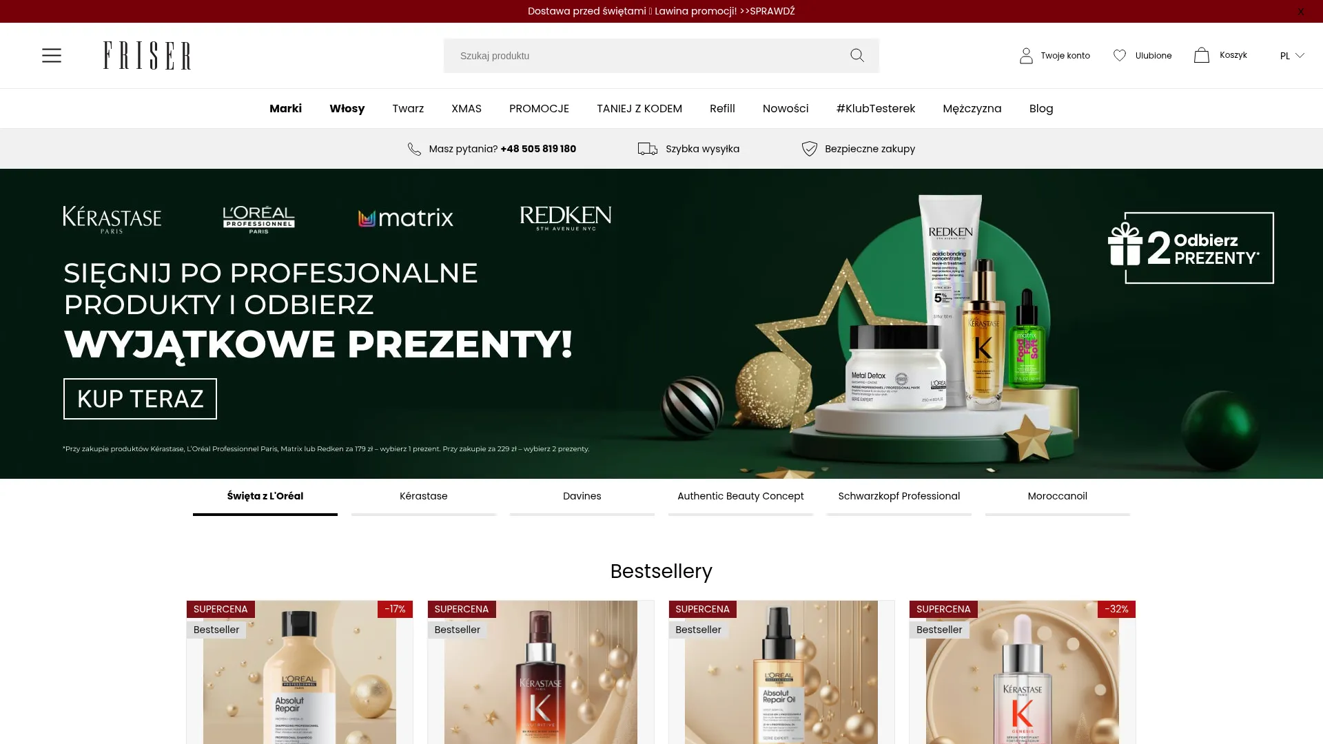 Zrzut ekranu strony firmy