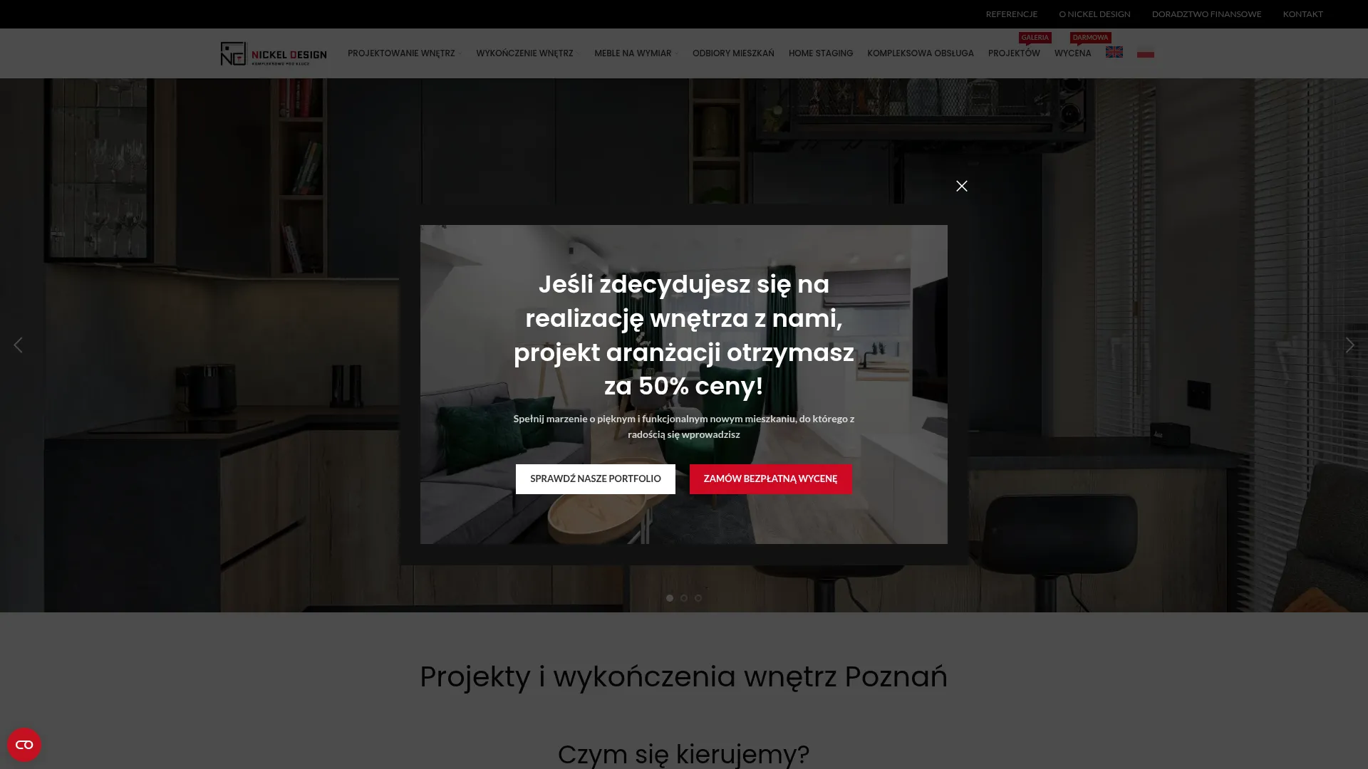 Zrzut ekranu strony firmy